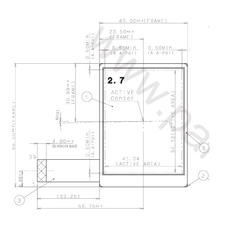 COM27H2R06ULC 2.7 Inch Transflective Display IPS 240x320 3/4-wire SPI Sunlight Readable LCD Display For Handheld PDA