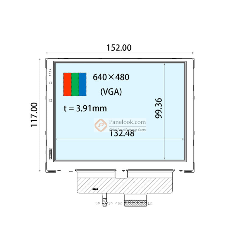 COM65T6M14KLC Ortustech 6.5 Inch Blanview Display Parallel RGB 640×480 TFT LCD Display