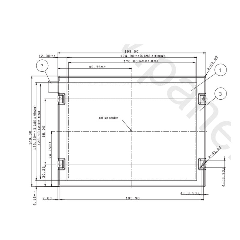 COM84T8M02SSS Ortustech 8.4 Inch Blanview Display High Brightness LVDS 1024×768 Wide Temperature TFT LCD Display