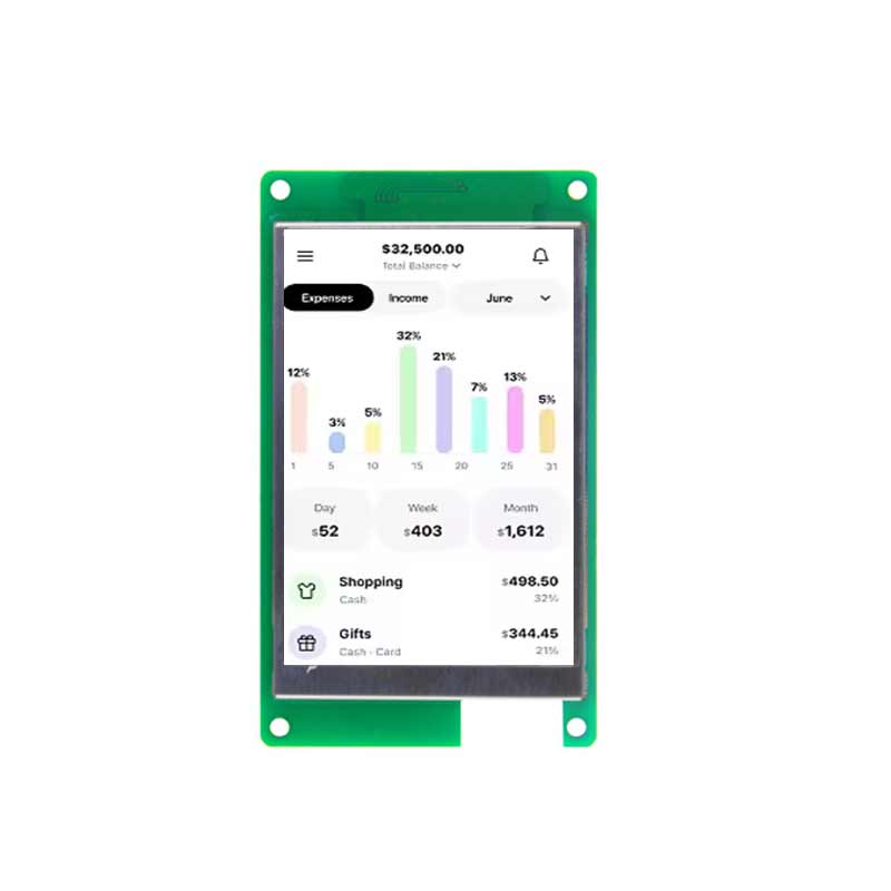 3.5 Inch HMI Display Human-machine Interface Inverter Servo LUA Configuration 320x480 HMI Display With Capacitive Touch/Resistive Touch
