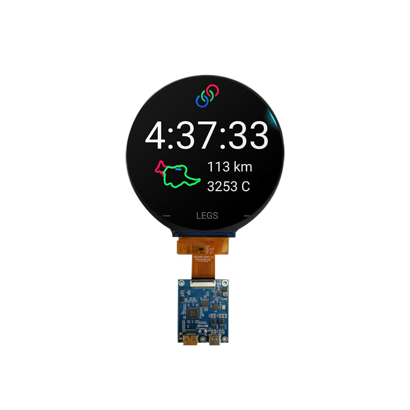 4 Inch Round Display 720×720 MIPI IPS Circular Display with Capacitive Touch & HDMI Driver Board