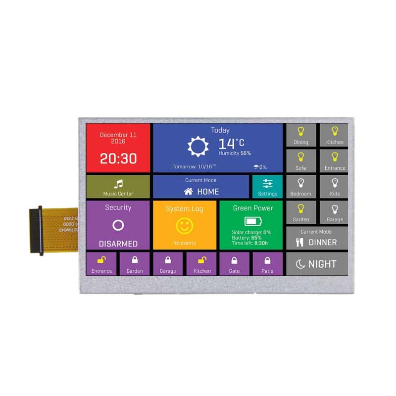 4.3 Inch Ultra-thin Serial TFT Display 480x272 Low Power Consumption Script Configuration Intelligent Display With Resistive Touch/ Capacitive Touch For Medical