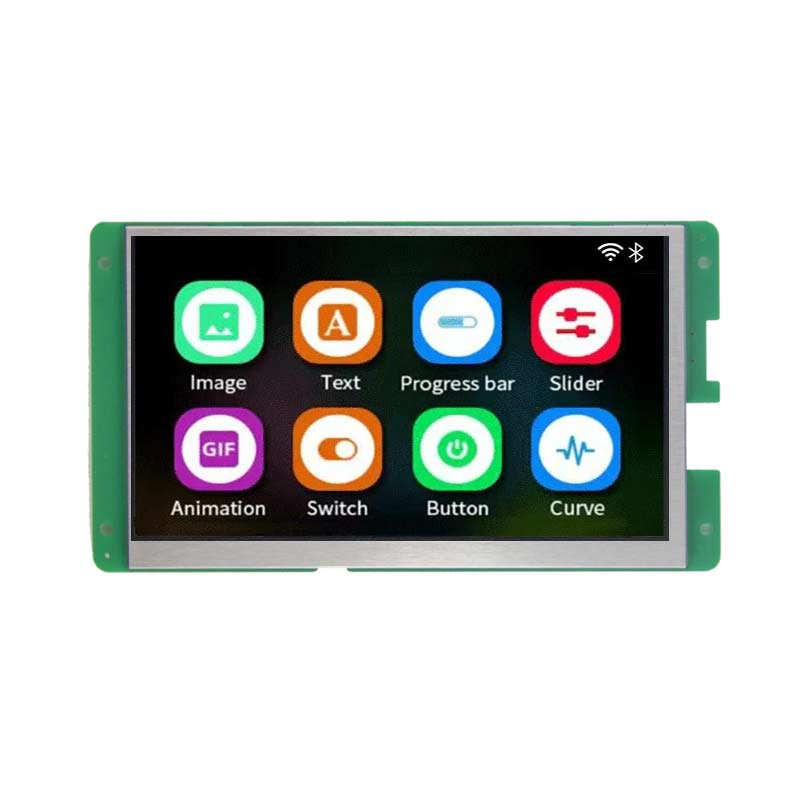 7 Inch UART TFT Display 800x480 HD Low Power Consumption Script Configuration Serial TFT Display With Capacitive Touch/Resistive Touch