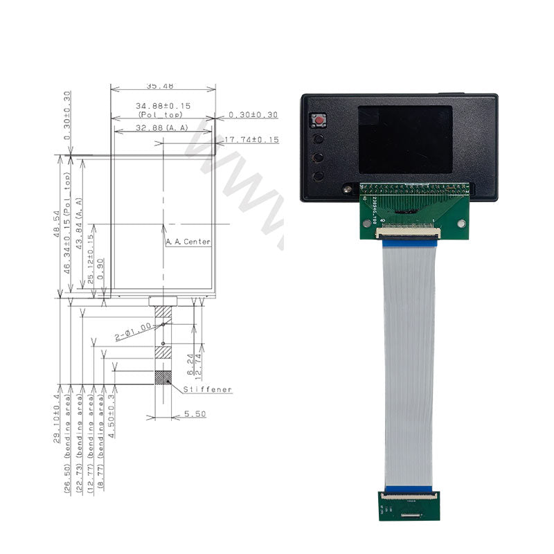 LS022B7DH03 Sharp 2.2 Inch TFT LCD Display 240x320 Transflective 3-wire SPI LCD Module