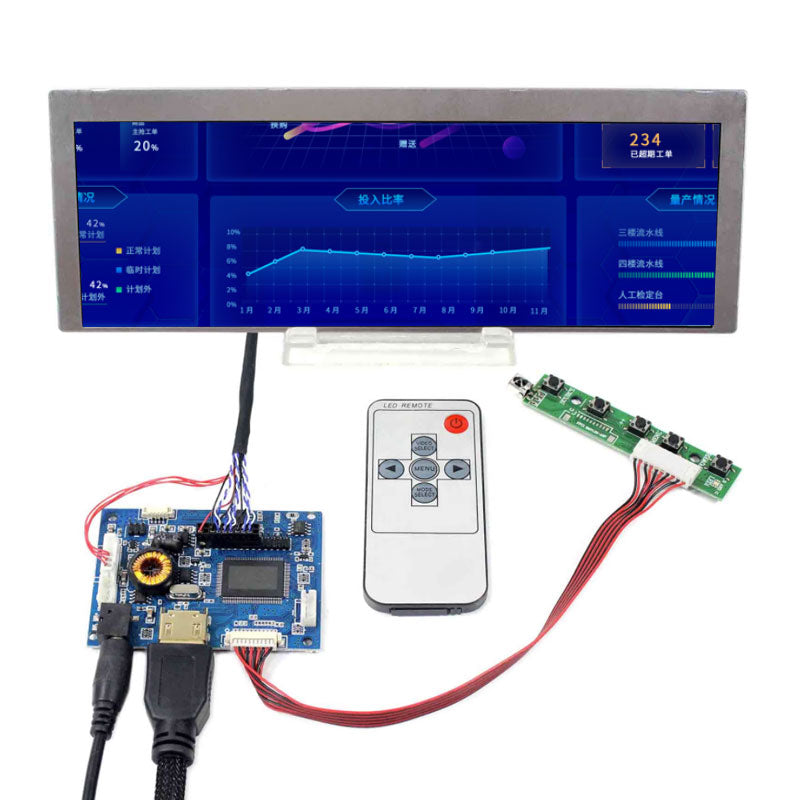 Toshiba LTA149B780F 14.9 Inch Stretched Bar LCD 1280×390 LVDS LCD Display With Drive Board