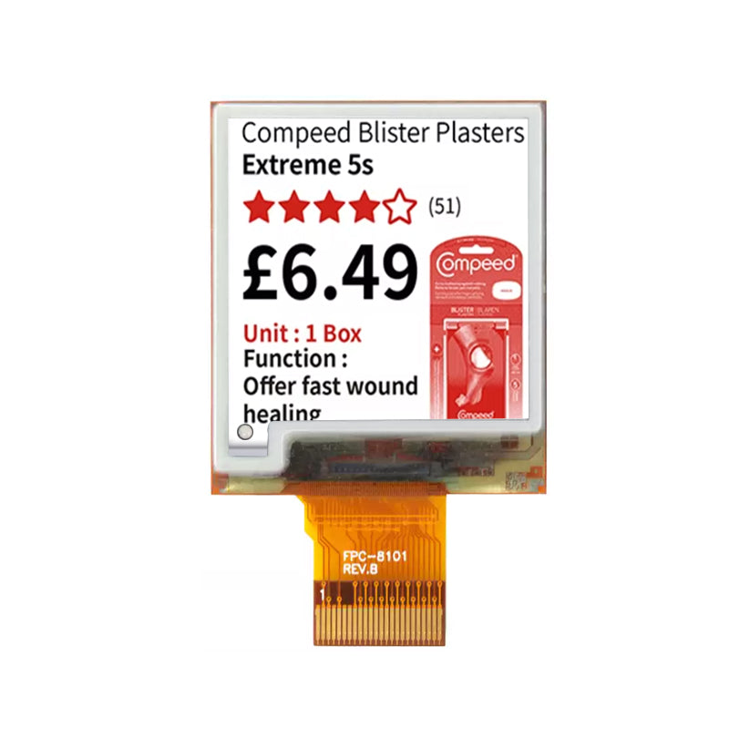 1.54 Inch Flexible E Ink Display Module SPI 200×200 SSD1681 Partial Refresh Electronic Paper Display