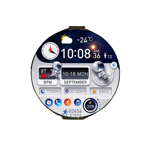 1.75 Inch Circular Display 466x466 MIPI 700nits High Brightness Round AMOLED Display With Capacitive Touch