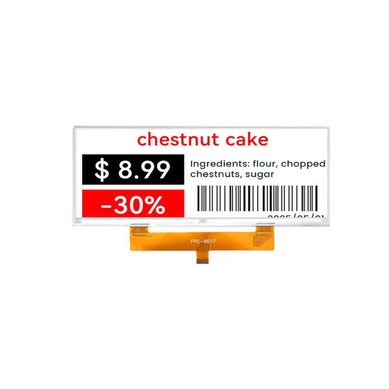 10.85 Inch Three-Color E-Paper Display 1360×480 SPI E-Ink Screen