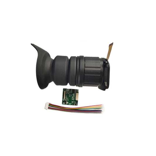 14.5X Long Eye Relief Adjustable Focus Waterproof Eyepiece for 0.39 Inch OLED Display Metal Housing Glass Lens for Electronic Sight