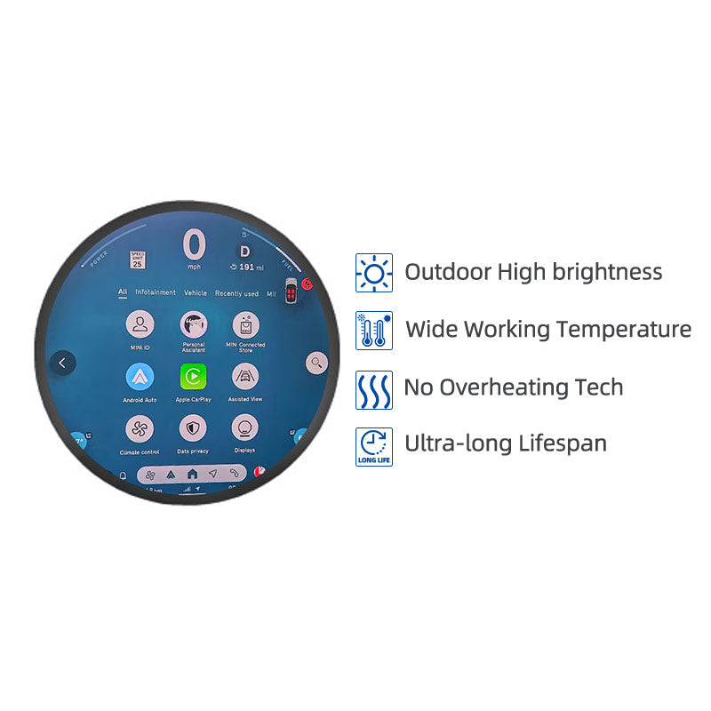 15.7 Inch Circular Display 960x960 LVDS High Brightness 700nits IPS Round LCD Display For Home Appliance