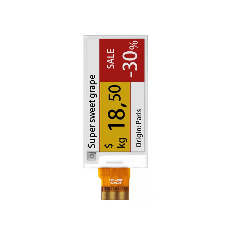 2.13 Inch Quad-Color E-Paper Display 250×122 SPI EINK Black White Red Yellow Electronic Ink Screen