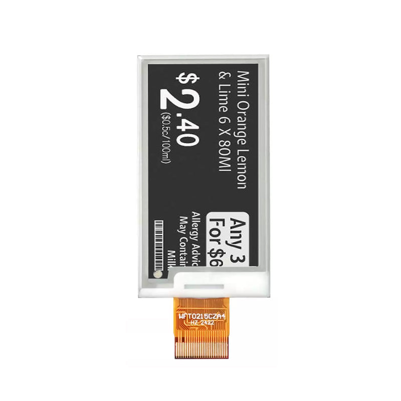 2.15 Inch Black & White EINK E-Paper Display SPI 208×112 Partial Refresh Electronic Paper Module