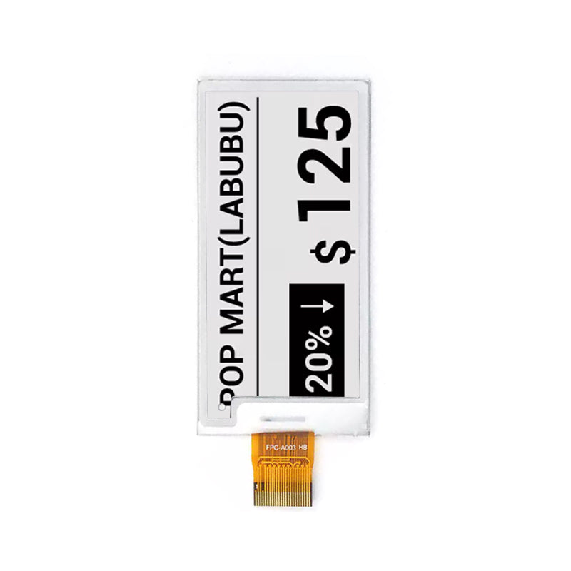 2.66 Inch E-Paper Display SPI 296×152 Fast Refresh 1.5s Black & White Electronic Paper Display