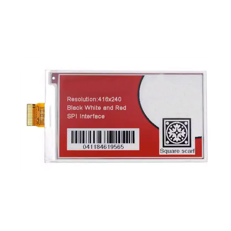 3.7 Inch Black White And Red E-ink Screen Wth 416x240 Resolution Three ...