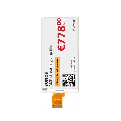 3.5 Inch E Ink Display 384×184 Black White Yellow Red 4-Color Low-Power Electronic Paper Display