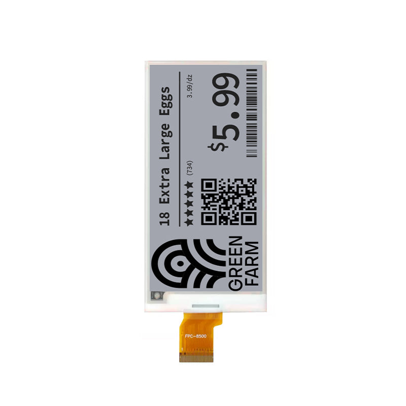 3.5 Inch Monochrome E Ink Display 384×184 SPI Low Power Black & White Electronic Paper Screen