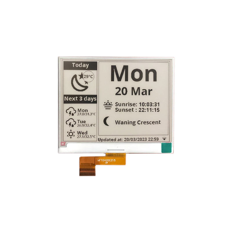 Computer Ink Screen 4.2 Inch Black White And Red Electronic Ink Screen Module Epaper Color ...
