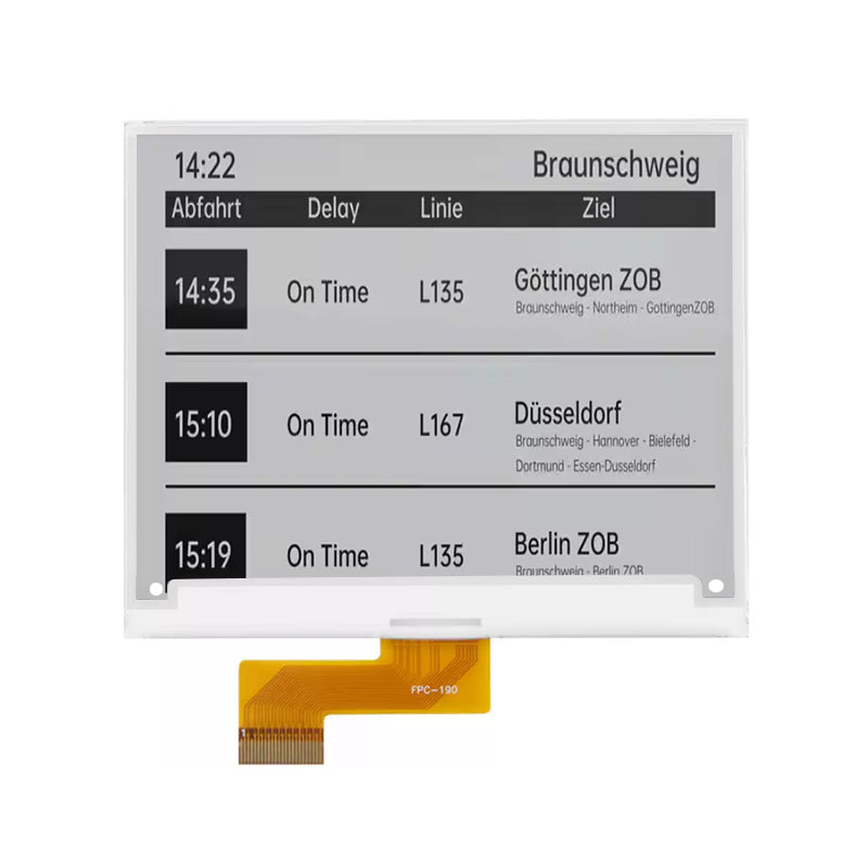 4.2 Inch E Ink Display 400×300 Black & White 0.3s Partial Refresh UC8276 SPI E Ink Electronic Paper Display