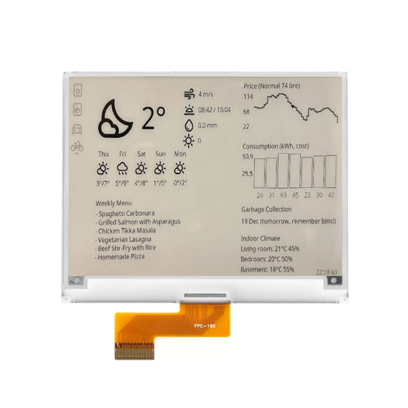 4.2 Inch E Ink Display 400×300 SPI Wide Temperature Low Temperature E-Paper Screen