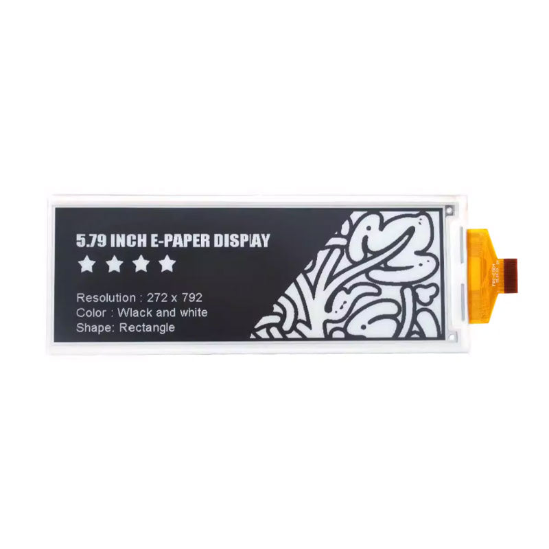 5.79 Inch Electronic Ink Display EPD 272x792 High Resolution Electroni ...