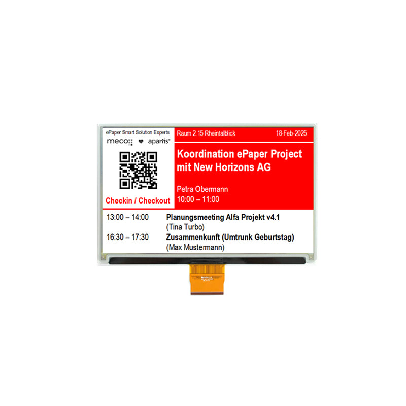 7.3 Inch Color E-Ink E-Paper Display 800×480 Black White Red Yellow Blue 50-Pin Electronic Paper Screen
