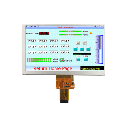 COM70H7M58UTC 7 Inch Transflective Display LVDS 800x480 Sunlight Readable LCD Display With Capacitive Touch