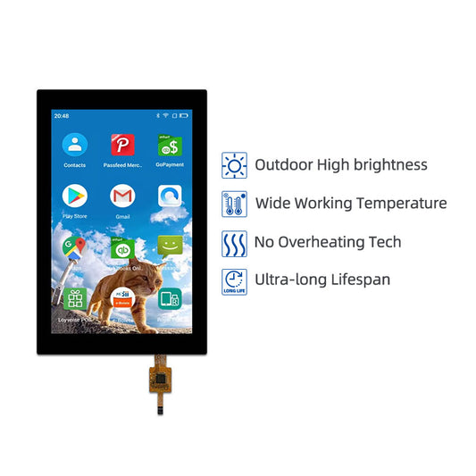 7 Inch High Brightness Display 1500nits IPS 1200x1920 MIPI TFT LCD Display With Capacitive Touch