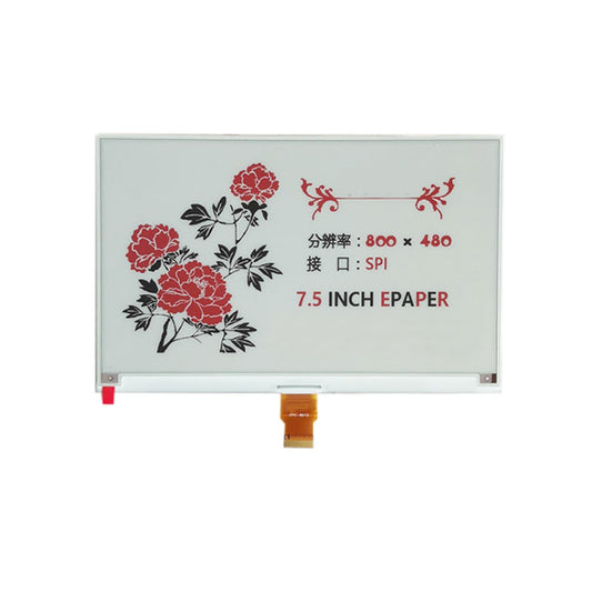 7.5 Inch Black White And Red E-paper Ink Screen Module 800x480 E-paper Screen