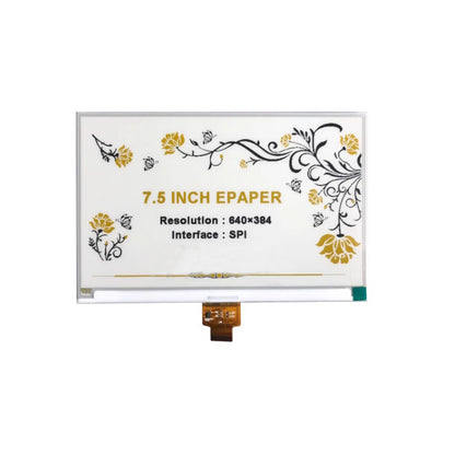 7.5 Inch Color E-ink Screen Black White And Yellow E-paper Display 640x384 SPI Serial Port Screen