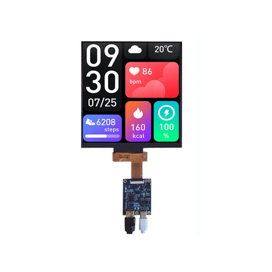 7.5 Inch Square Display 800×800 High Brightness 1000nits LCD Screen with Optional Capacitive Touch & HDMI Driver Board