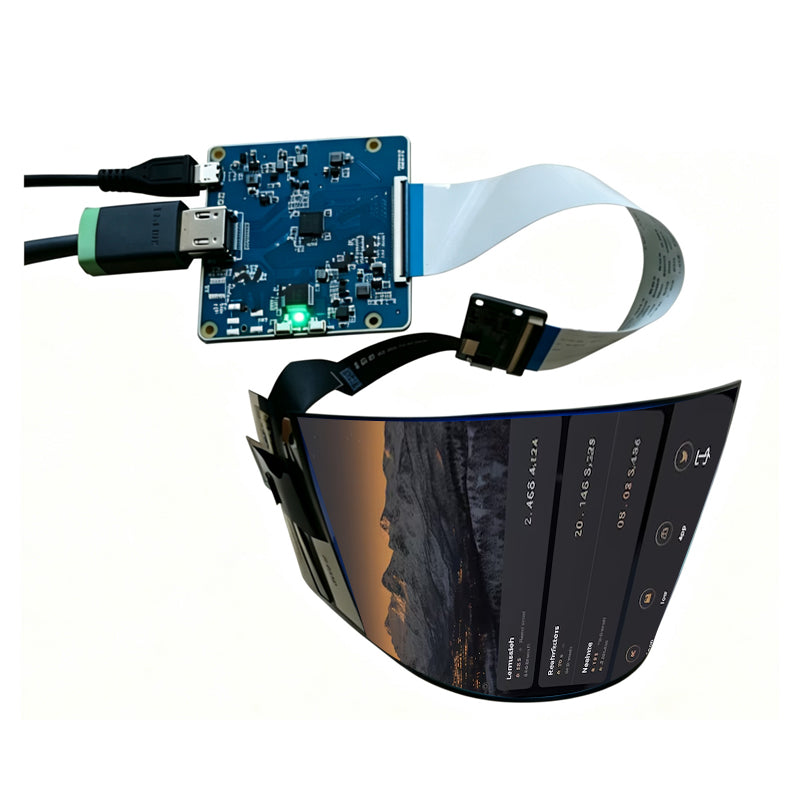 5.1 Inch Flexible AMOLED Display 720×1520 Foldable Curved Touch Screen with On-Cell Touch & HDMI Board
