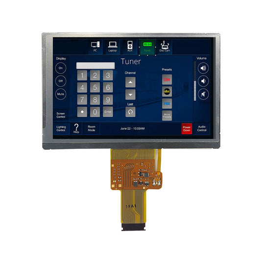COM50H5N15ULC Ortustech 5 Inch Transflective Display LVDS 800×480 High Brightness 1200nits Wide Temperature TFT LCD Display