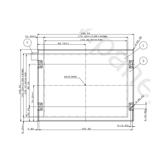 COM84T8M02SSS Ortustech 8.4 Inch Blanview Display High Brightness LVDS 1024×768 Wide Temperature TFT LCD Display