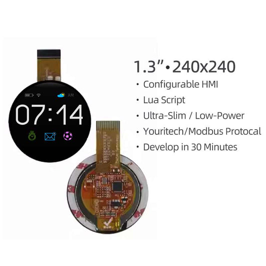 1.3 Inch Ultra-thin Serial TFT Display 240x240 Low Power Consumption Script Configuration Serial Port Display For Medical