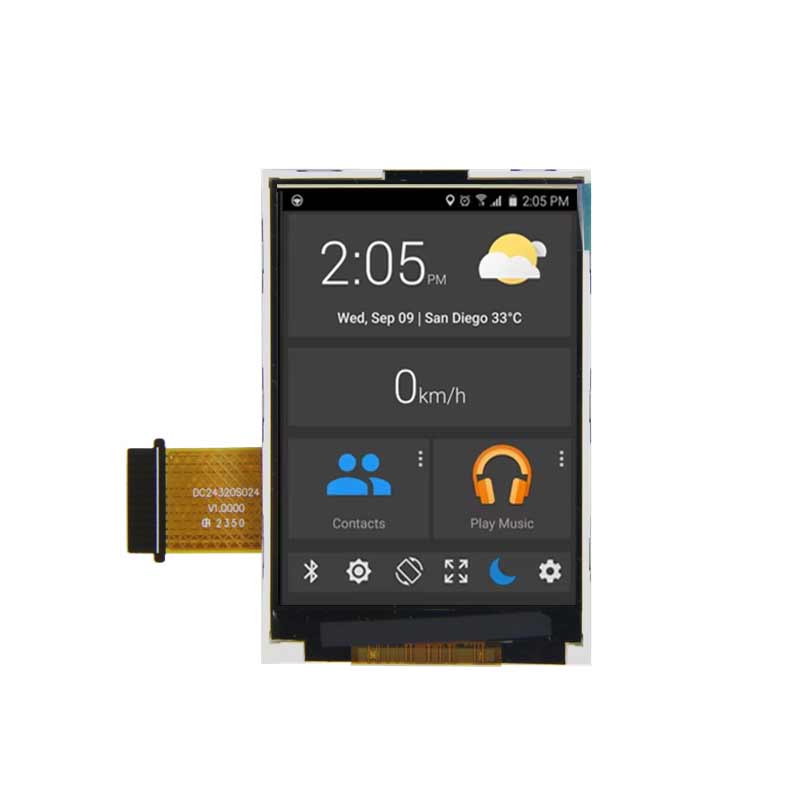 2.4 Inch Ultra-thin Serial TFT Display Low Power Consumption Script Configuration Serial Port Screen With Resistive Touch/ Capacitive Touch For Medical