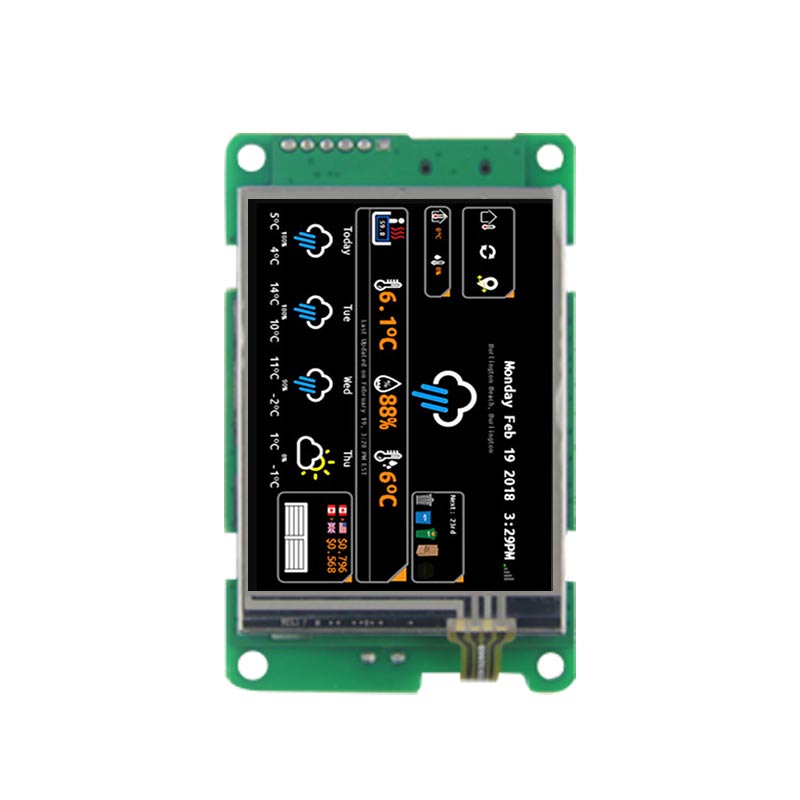 2.4 Inch Serial Screen 10P Interface 240x320 Configuration Script Serial TFT Display With Resistive Touch For Medical