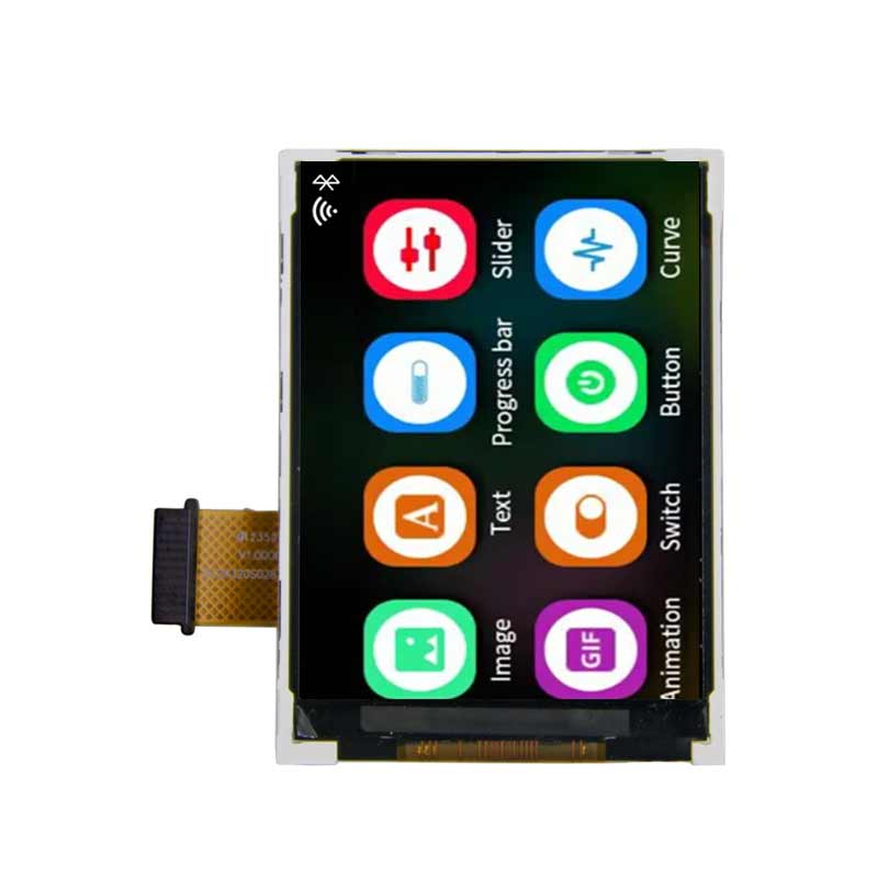 2.8 Inch Ultra-thin UART TFT Display Low Power Consumption Script Configuration Serial TFT Display With Resistive Touch/ Capacitive Touch For Medical