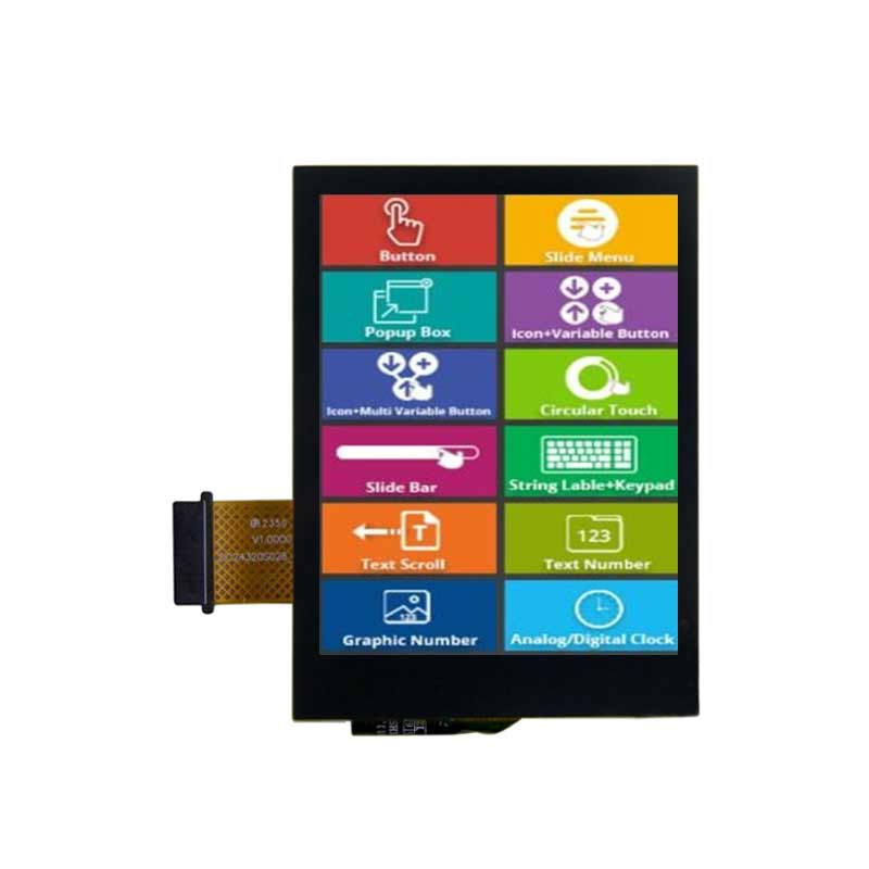 2.8 Inch Ultra-thin UART TFT Display Low Power Consumption Script Configuration Serial TFT Display With Resistive Touch/ Capacitive Touch For Medical