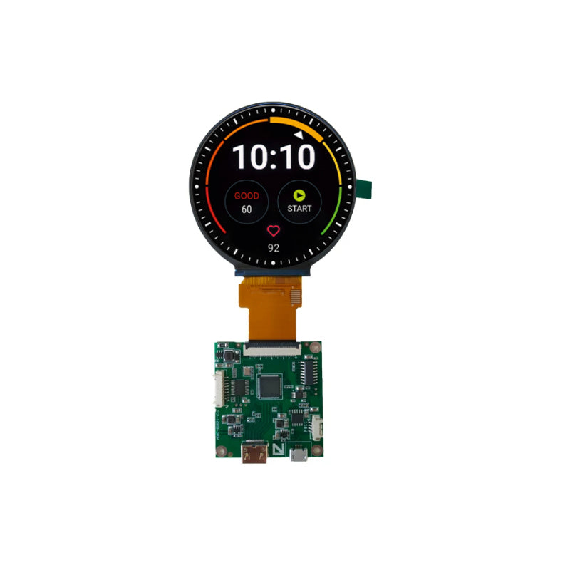 2.8 Inch Round Display MIPI 480×480 IPS Full-View Circular Display with Capacitive Touch & HDMI Driver Board