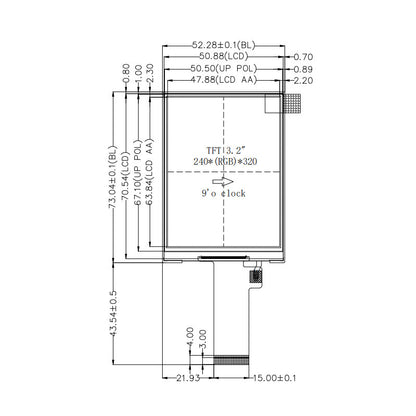3.2 Inch TFT LCD Display 240x320 ST7789V SPI4 LCD Module