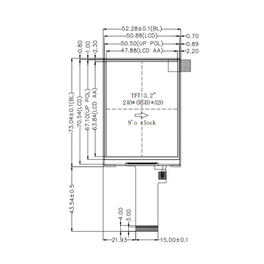 3.2 Inch TFT LCD Display 240x320 ST7789V SPI4 LCD Module