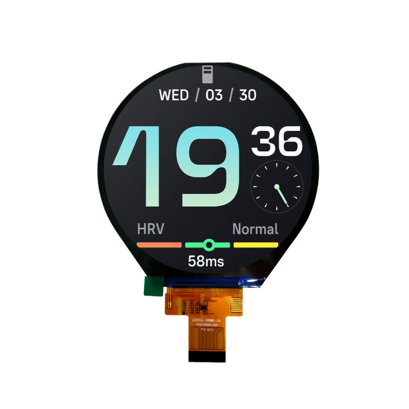 3.4 Inch Round Display 800×800 MIPI 30-Pin IPS Circular Display with Capacitive Touch & HDMI Driver Board