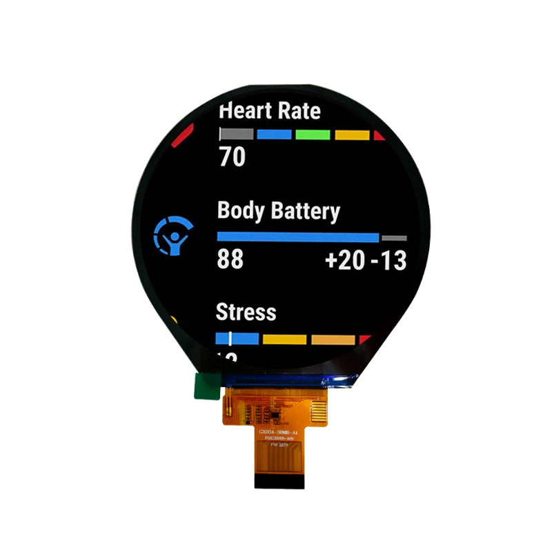 3.4 Inch Round Display 800×800 MIPI 30-Pin IPS Circular Display with Capacitive Touch & HDMI Driver Board