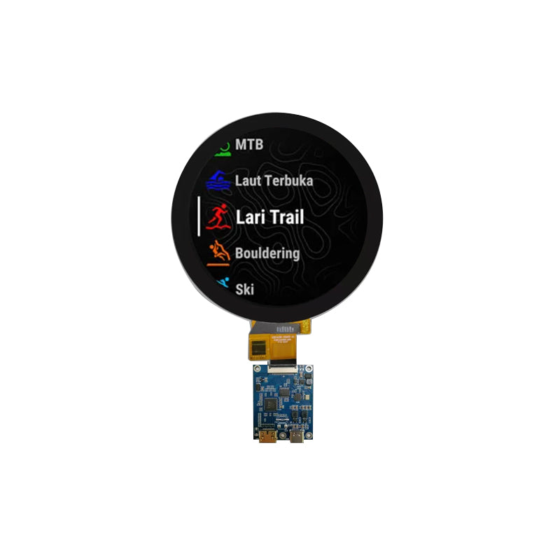 4 Inch Round Display 720×720 MIPI IPS Circular Display with Capacitive Touch & HDMI Driver Board