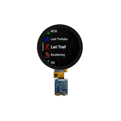 4 Inch Round Display 720×720 MIPI IPS Circular Display with Capacitive Touch & HDMI Driver Board