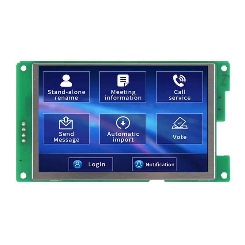 5 Inch Serial Screen 800x480 RS485 Configuration Script Serial TFT Display With Capacitive Touch/Resistive Touch For Medical