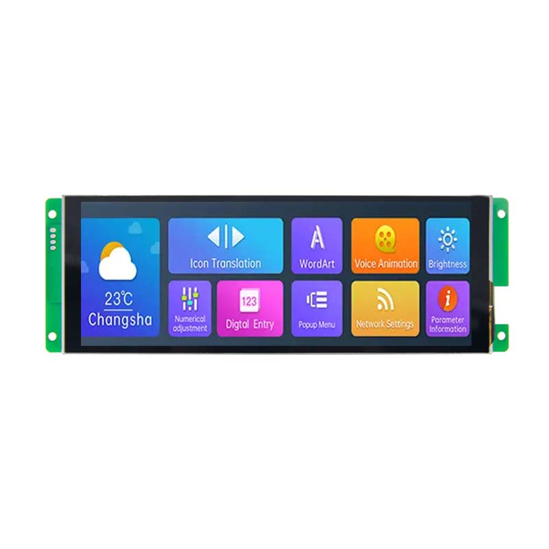 6.8 Inch Bar Serial Screen 1280x480 WIFI Script Configuration Serial TFT Display With Capacitive Touch
