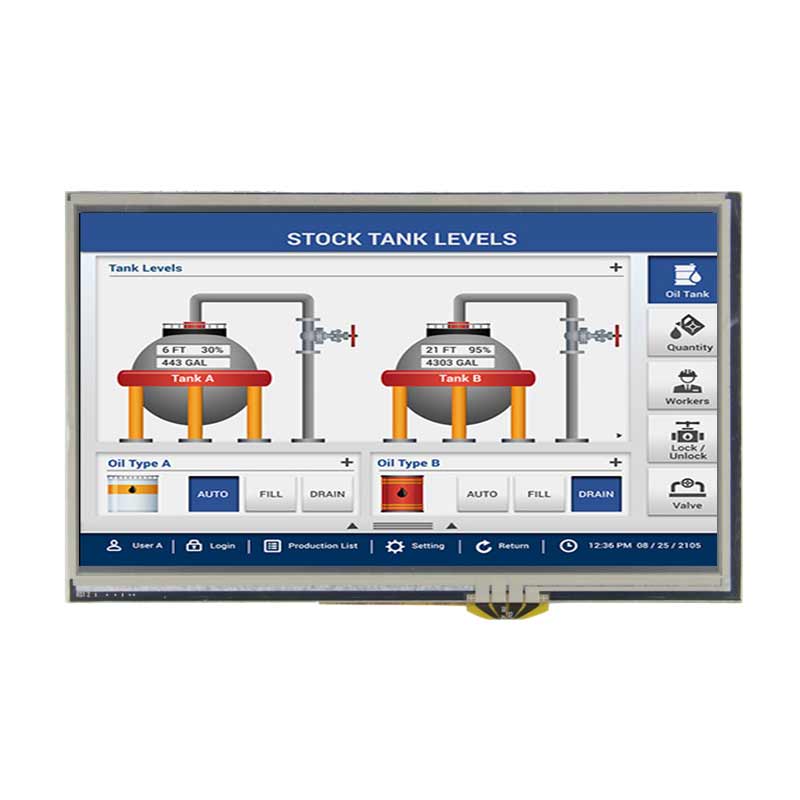 7 Inch IPS Ultra-thin Smart Display 1024x600 Low Power Consumption Script Configuration Intelligent Display With Resistive Touch/ Capacitive Touch For Medical