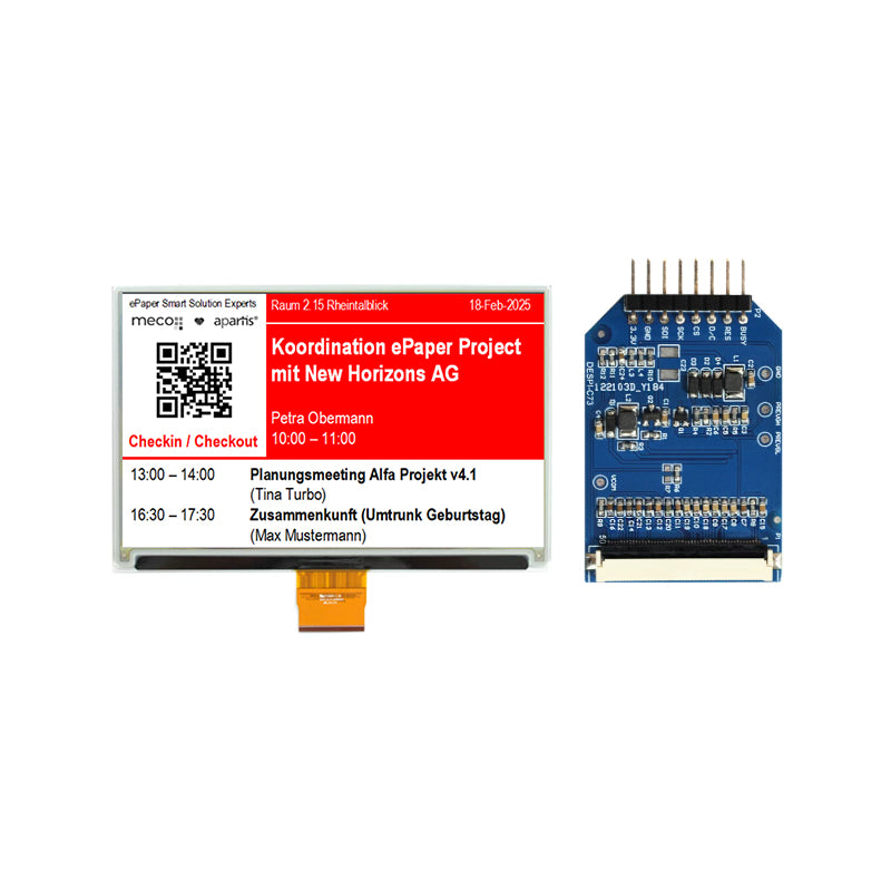 7.3 Inch Color E-Ink E-Paper Display 800×480 Black White Red Yellow Blue 50-Pin Electronic Paper Screen