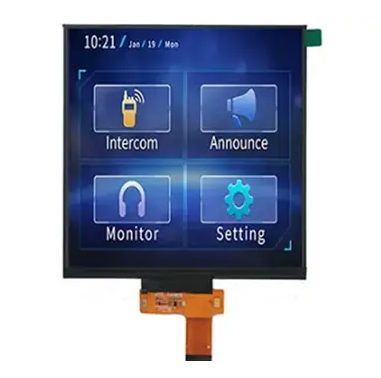 7.6 Inch Square Display 800x800 MIPI 1000nits High Brightness TFT LCD Display With Capacitive Touch With HDMI Board